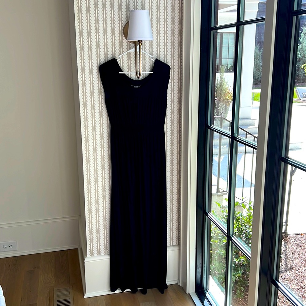 Black maternity maxi dress - size small